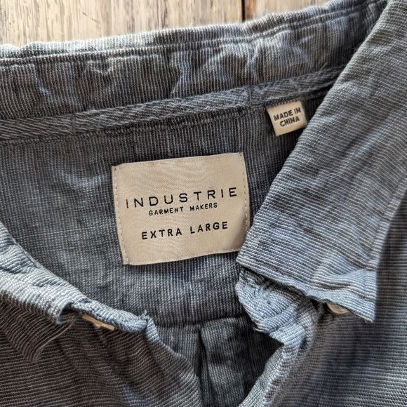 Men's 100% Linen Button Down Shirt Size XL - Picture 2 of 5